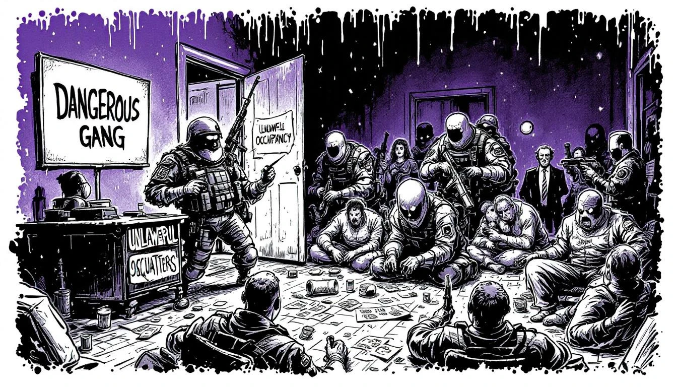 Illustration for: The Midnight Raid That Wasn't: How Federal Theater Turned a Landlord Dispute Into Performance Art Fascism
