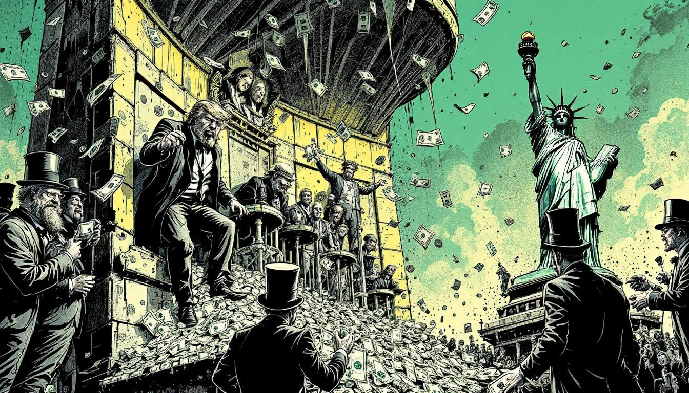 Illustration for: Freedom 250: Where Liberty Costs a Million Dollars and the Founding Fathers Spin in Their Graves