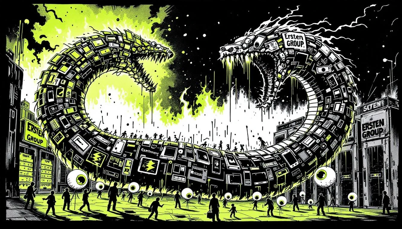 Illustration for: The Stalkerware Serpent Eats Its Own Tail: 500,000 Digital Peeping Toms Get Their Receipts Published