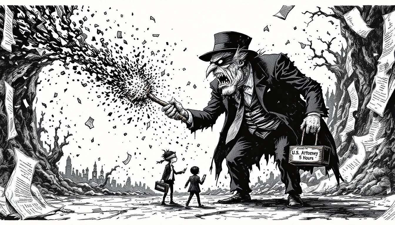 Illustration for: The Five-Hour U.S. Attorney: When Constitutional Theater Meets Bureaucratic Slapstick