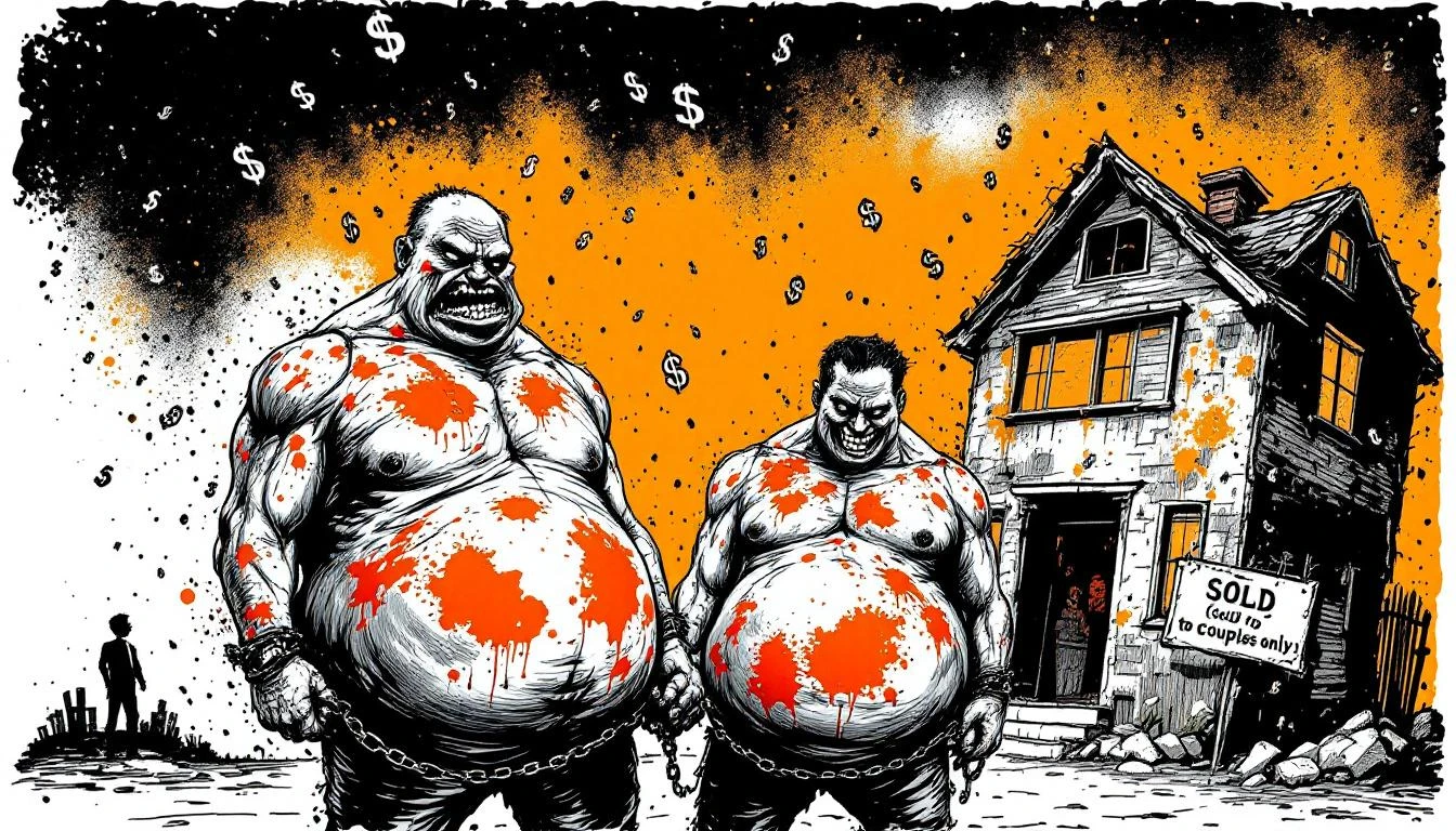 Illustration for: The Marriage Premium: How America Monetized Companionship and Called It Housing Policy