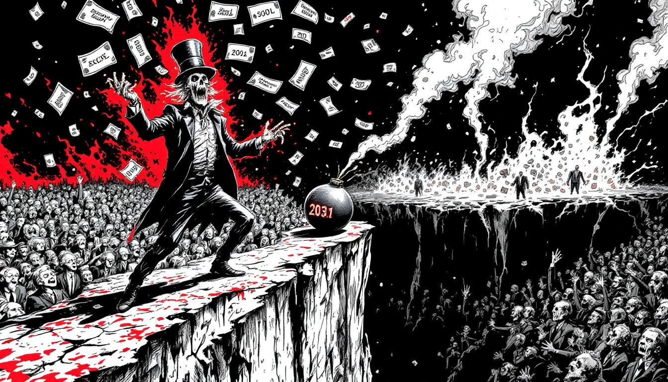 Illustration for: The Great American Ponzi Scheme Enters Its Final Act: A Meditation on Social Security's Accelerated Death Spiral