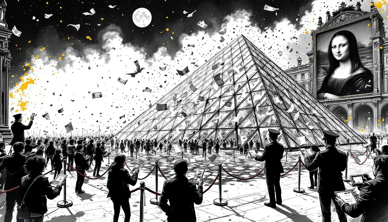 Illustration for: The Louvre Ticket Scam: When Even Access to Culture Becomes a Grift Within a Grift