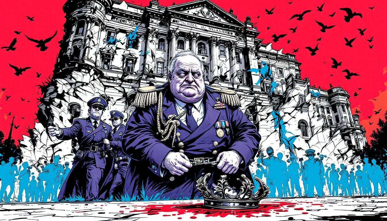 Illustration for: The Perp Walk They Said Would Never Come: When the Palace Walls Finally Crumbled