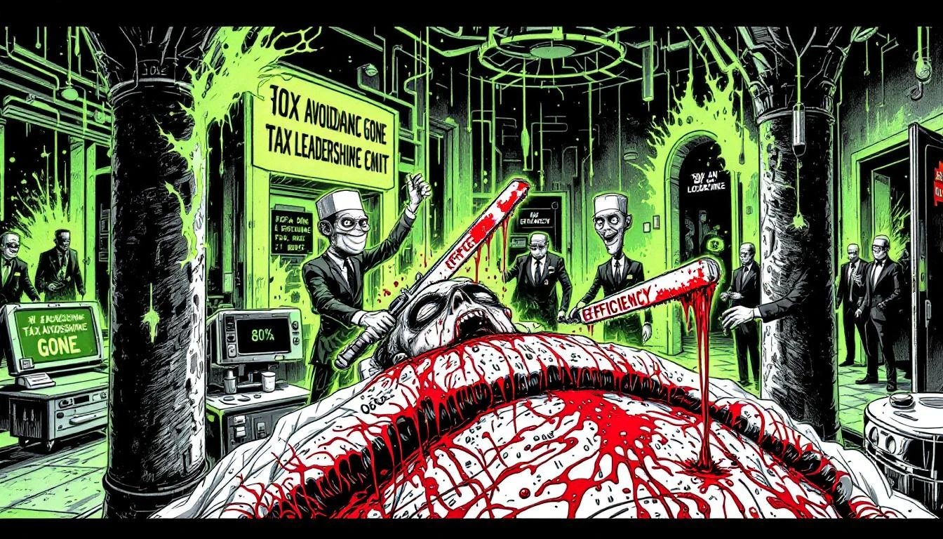 Illustration for: The IRS Bleeding Out: How to Defund Tax Collection While Claiming Efficiency