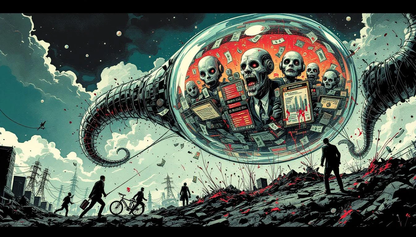 Illustration for: The Great Hallucination: How Wall Street Learned to Stop Worrying and Love the Autocomplete