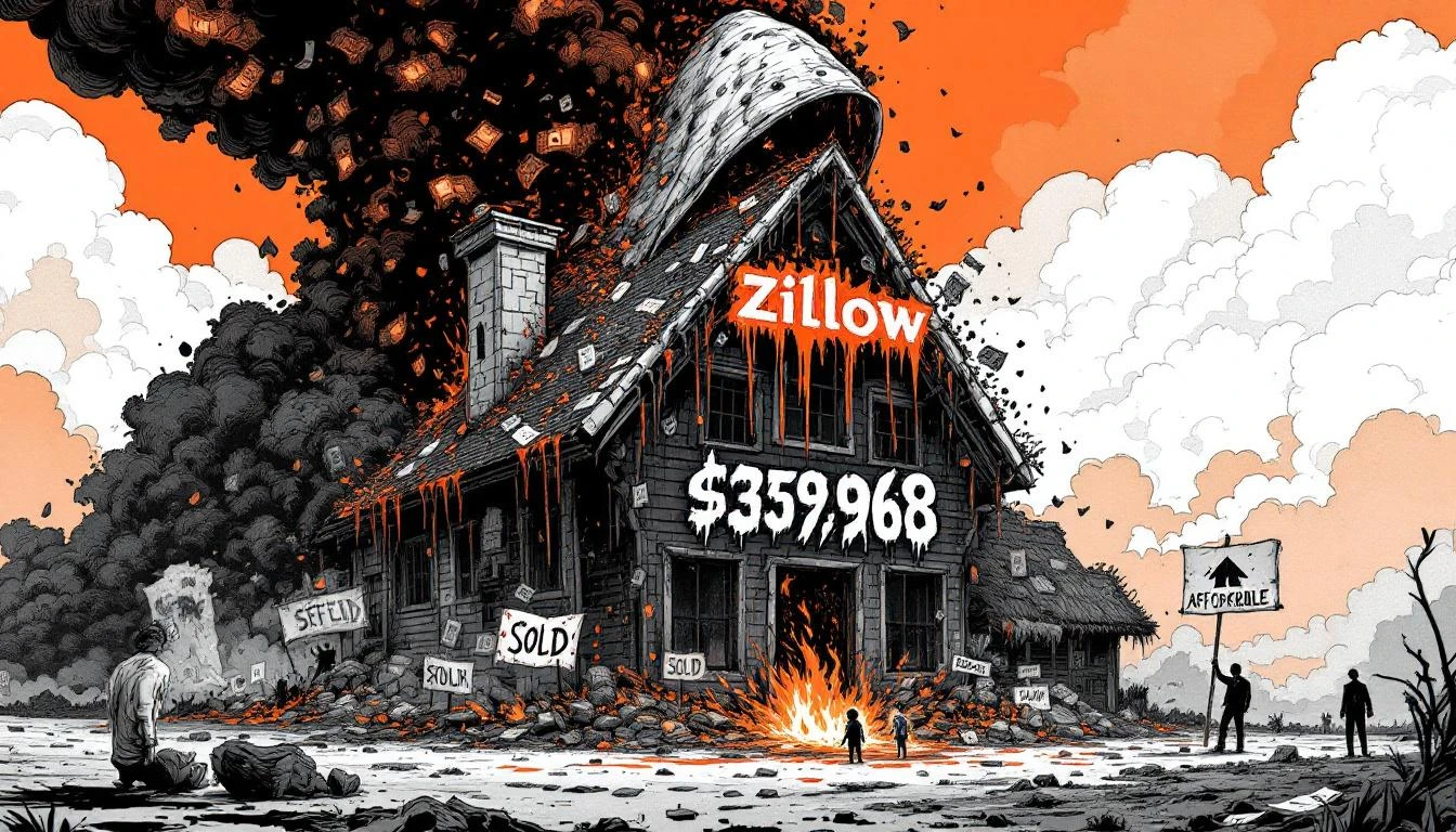 Illustration for: Zillow Declares Victory Over Affordability While Median Home Costs More Than Your Parents' Retirement Fund