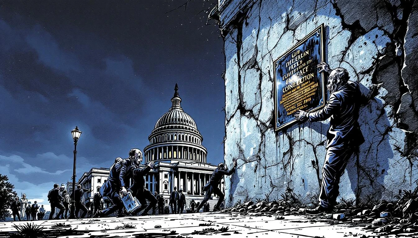 Illustration for: The Plaque They Dare Not Praise: Installing Heroism Like Contraband