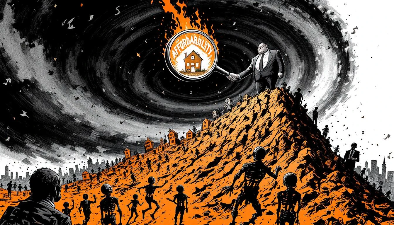 Illustration for: Zillow Announces Housing 'Affordability' Like Marie Antoinette Announcing Cake Sales