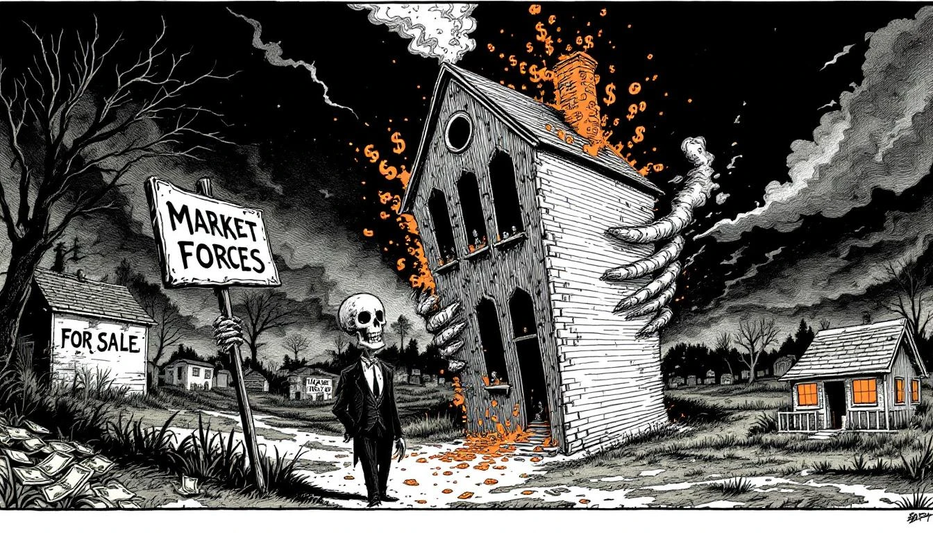 Illustration for: The $330K Bedroom-Free Shoebox: American Real Estate's Final Descent Into Parody